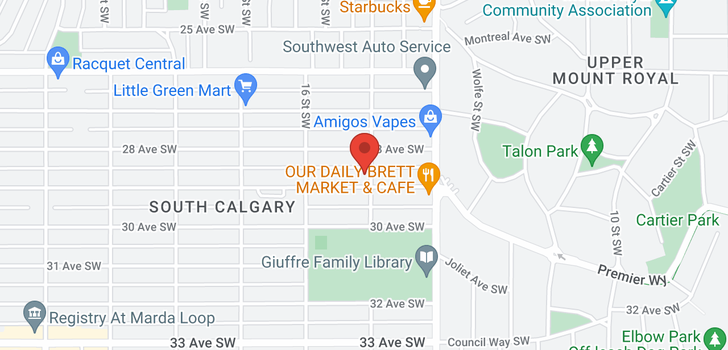 map of #4 2921 15 ST SW